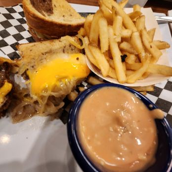 Joe's Farm Grill - Patty melt on marbled rye - American Near Me - Gilbert, Arizona Joe's Farm Grill - Patty melt on marbled rye - American Near Me - Gilbert, Arizona