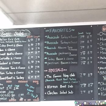 Submarine King - Menu as of 4/22/17 - Sandwiches Near Me - Burbank, California Submarine King - Menu as of 4/22/17 - Sandwiches Near Me - Burbank, California
