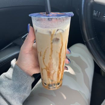 Boba - Ice Coffee with Caramel and Tapioca Pearls - Asian Fusion Near Me - South Portland, Maine Boba - Ice Coffee with Caramel and Tapioca Pearls - Asian Fusion Near Me - South Portland, Maine