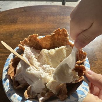 Josh & John's - Two flavors of ice cream in a waffle bowl - Ice Cream & Frozen Yogurt Near Me - Colorado Springs, Colorado
