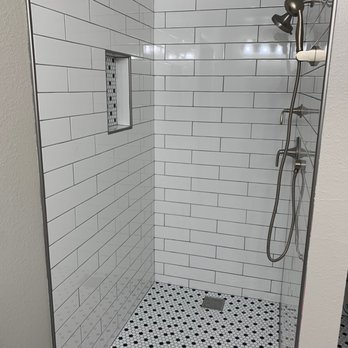 Refined Tile Solutions - New curbless shower. - Flooring Near Me Refined Tile Solutions - New curbless shower. - Flooring Near Me