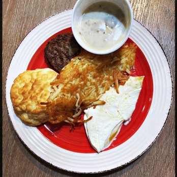 Keithsburg Cafe - 2 egg over easy with heavenly biscuit & sausage gravy, sausage Pattie's, crispy hash brown. - Cafes Near Me - Canton, Georgia Keithsburg Cafe - 2 egg over easy with heavenly biscuit & sausage gravy, sausage Pattie's, crispy hash brown. - Cafes Near Me - Canton, Georgia