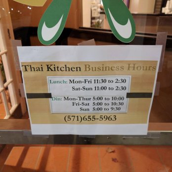 Thai Kitchen - Business Hours - Thai Near Me - Centreville, Virginia