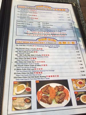 Menu photo 4 Pho Kim Restaurant Calgary, AB