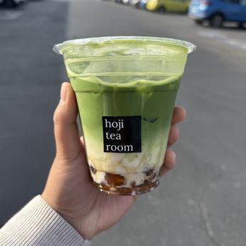Hoji - Matcha with oat milk and boba - Bubble Tea Near Me - Redlands, California
