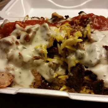Vida La Pita - half veggie rice and half curry rice mixed grill to go - Mediterranean Near Me - Hamilton, Ontario
