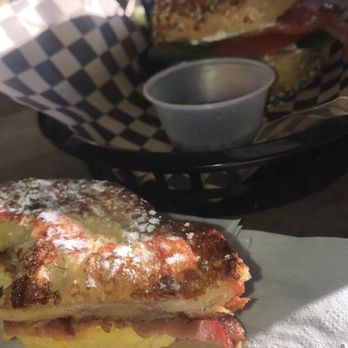 Hippies Brew - French toast sandwich and smelly cat (lox sandwich) - Coffee & Tea Near Me - Hayward, California