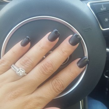 Style Nails - Matte black with gloss tip!!! - Nail Salons Near Me - La Quinta, California Style Nails - Matte black with gloss tip!!! - Nail Salons Near Me - La Quinta, California
