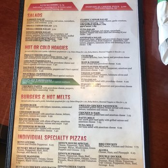 Dino's Italian Restaurant - Menu 1/2 - Italian Near Me - London, Kentucky Dino's Italian Restaurant - Menu 1/2 - Italian Near Me - London, Kentucky