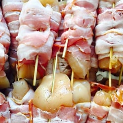 Woody Bohemian - Plat : brochettes de poulet bacon