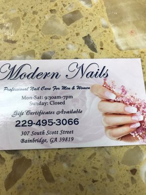 MODERN NAILS - Nail Salons - 307 S Scott St, Bainbridge, GA - Phone