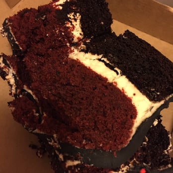 My Favorite Bite - MortalKombat themed Birthday cake, red velvet & chocolate flavors with cream cheese filling - Bakeries Near Me