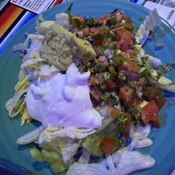 Lupes Mexican Grill - Side salad with tacos