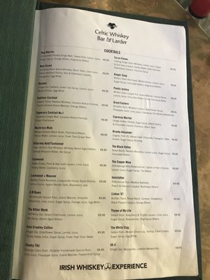 Menu photo 8 Celtic Whiskey Bar & Larder Killarney, KY