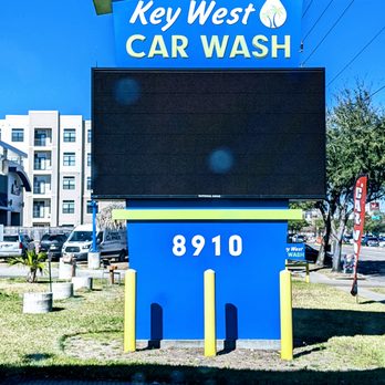 The Key West Car Wash - Sign - Car Wash Near Me - Houston, Texas