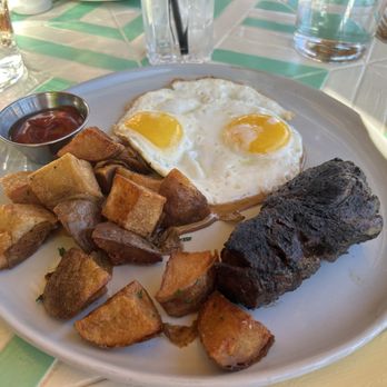 The Bungalow Kitchen - Steak & Eggs. So yummy! - New American Near Me - Tiburon, California The Bungalow Kitchen - Steak & Eggs. So yummy! - New American Near Me - Tiburon, California