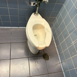 The bathroom stall. The bathroom stall.