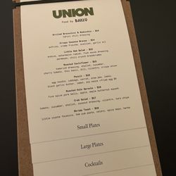 Union - Menu