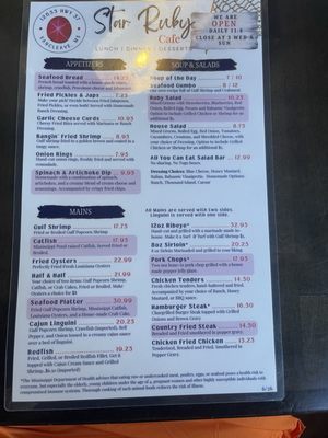 Menu photo 2 Star Ruby Cafe Vancleave, MS