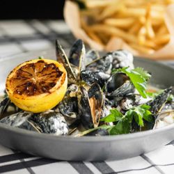 Hugo's Frog Bar & Fish House - With Shallots, Garlic, Jalepeno, Orange Juice, White Wine