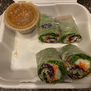 Baan Thai Cuisine - Fresh rolls with peanut dipping sauce. - Thai Near Me - Asheville, North Carolina