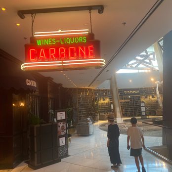Carbone - Front of the house sign inside the Aria Las Vegas - Italian Near Me - Las Vegas, Nevada