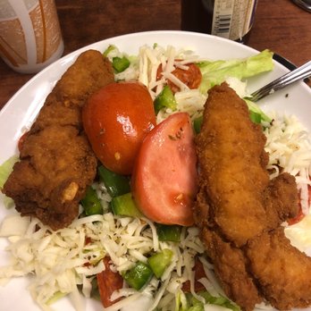 Fiori's Pizzaria - Added chicken tenders to Italian salad - Pizza Near Me - McMurray, Pennsylvania