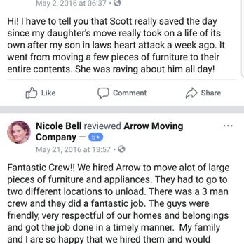 Arrow Moving - A review from the account the owner messaged me on. - Movers Near Me - Mine Hill, New Jersey Arrow Moving - A review from the account the owner messaged me on. - Movers Near Me - Mine Hill, New Jersey