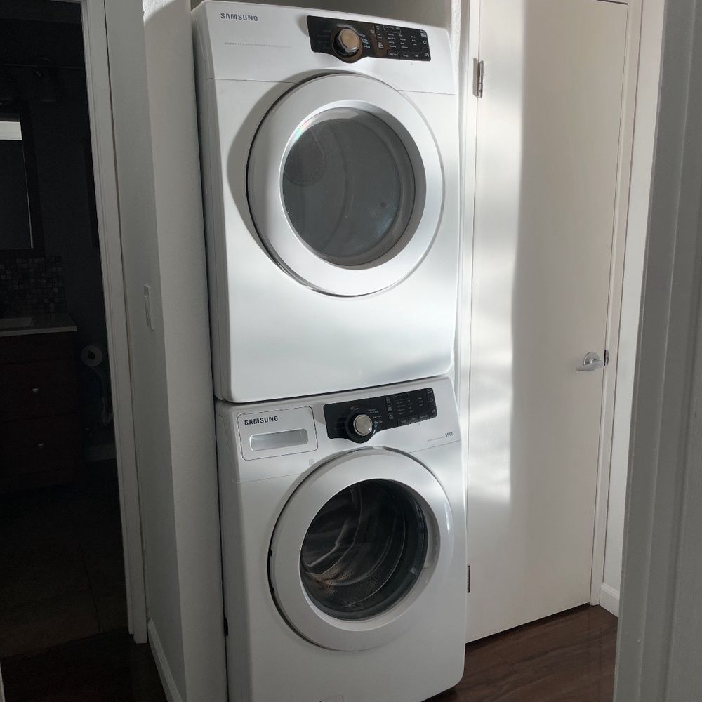 Washer and dryer that was repaired. Washer and dryer that was repaired.