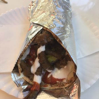 King Kebab - Lamb-beef shawarma wrap sans fries. That white sauce is great! - Mediterranean Near Me - Provo, Utah