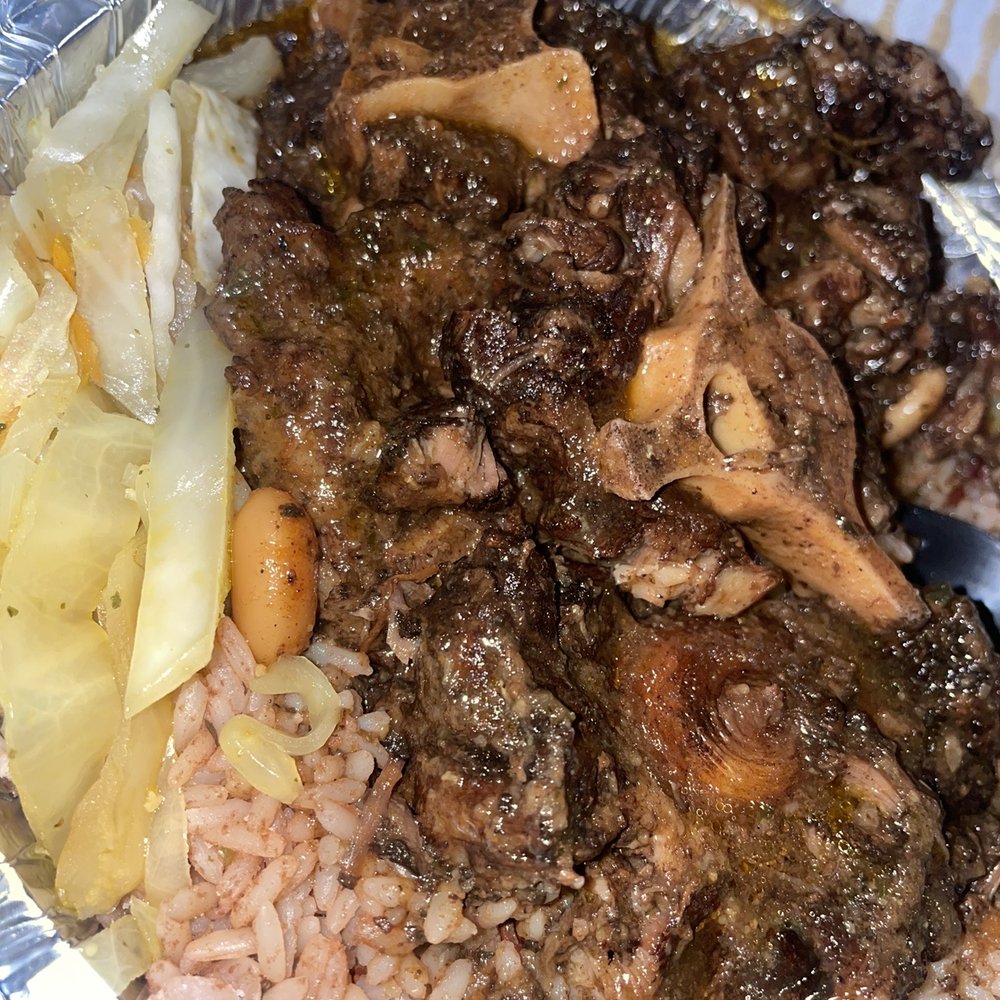 Jamrock Island Cove - Oxtail with peas & rice and Cabbage - Caribbean Near Me - Newark, New Jersey Jamrock Island Cove - Oxtail with peas & rice and Cabbage - Caribbean Near Me - Newark, New Jersey