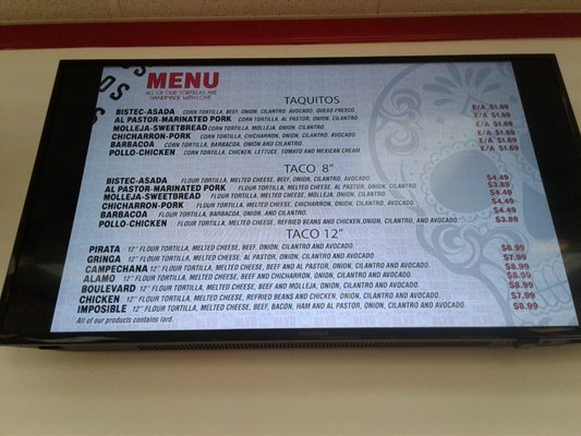 Menu photo 4 Taco Blvd San Antonio, TX