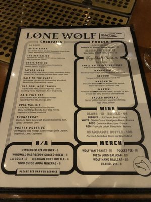 Menu photo 3 Lone Wolf Chicago, IL