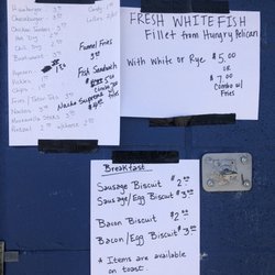 Highview Youth Sports - Concession menu. Hungry pelican fish!