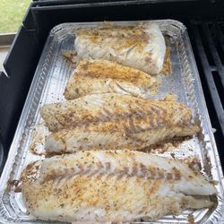 Perdido Seafood - Filets are almost done