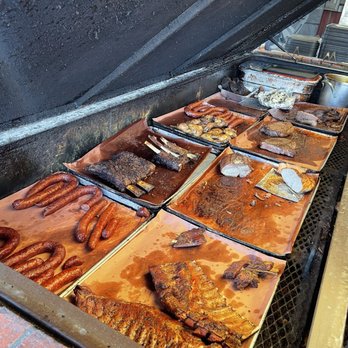 Cooper's Old Time Pit Bar-B-Que - The smoker! - Barbeque Near Me - Llano, Texas