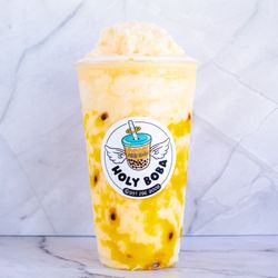 Holy Boba - A passionfruit smoothie is a vibrant and refreshing drink that captures the tropical essence of passionfruit.