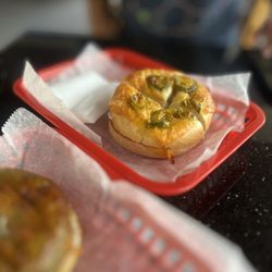Posh Bagel - Jalapeño Cheddar bagel with Garlic Herb Cream Cheese
