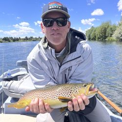 Trouthunter - Fished with TJ from Trout Hunter on the Snake River! First Brown trout of the day !  Mike  Lodi, Ca