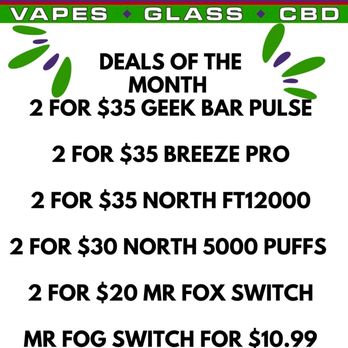 Discount Tobacco Shop - this is there deals list that very rarely changes btw mr.fox is mr.fog switch's - Tobacco Shops Near Me - Allendale, Michigan Discount Tobacco Shop - this is there deals list that very rarely changes btw mr.fox is mr.fog switch's - Tobacco Shops Near Me - Allendale, Michigan