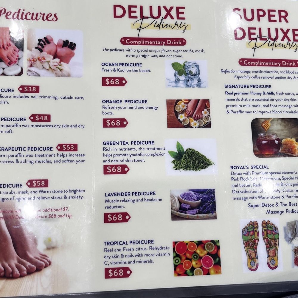 Royal Nails - Pedicure options - Nail Salons Near Me - Mount Pleasant, South Carolina