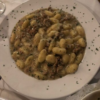 Little Italy - Gnocchi with sausage, butter, and sage. - Italian Near Me - Bakersfield, California Little Italy - Gnocchi with sausage, butter, and sage. - Italian Near Me - Bakersfield, California