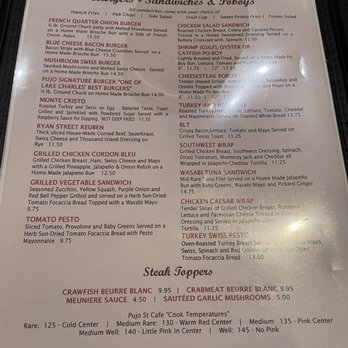 Pujo St Cafe - Menu - Cafes Near Me - Lake Charles, Louisiana