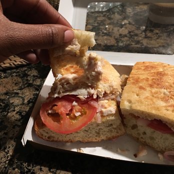 Panera Bread - Soggy, horribly unevenly cut bread that's falling apart! - Sandwiches Near Me - Pearland, Texas