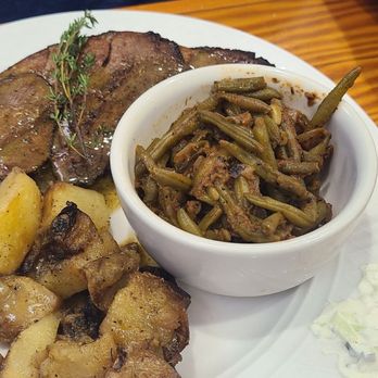 Feta Flav - Braised lamb shank special green beans and lemon potatoes - Greek Near Me - Hendersonville, North Carolina