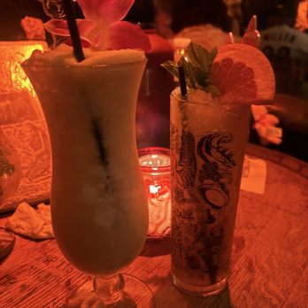 False Idol - Left is a drink my wife didn't care for but on my right is a Zombie - Cocktail Bars Near Me - San Diego, California