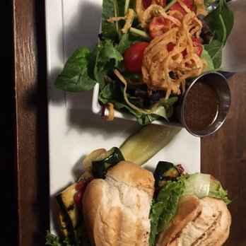 The Blind Pig - Vegetable Panini with Goat Cheese and Side Salad - Gastropubs Near Me - Niagara Falls, Ontario The Blind Pig - Vegetable Panini with Goat Cheese and Side Salad - Gastropubs Near Me - Niagara Falls, Ontario