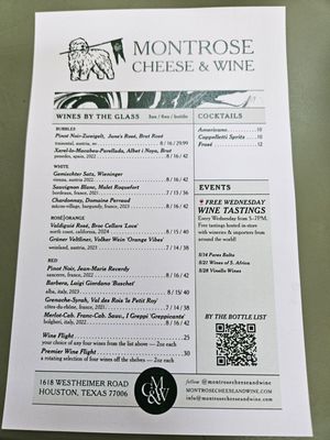 Menu photo 7 Montrose Cheese & Wine Houston, TX Menu photo 7 Montrose Cheese & Wine Houston, TX