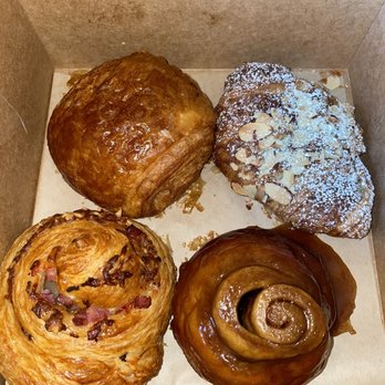 Seven Hills Baking Co - Chocolate croissant, almond croissant, ham & cheese croissant & sticky bun (other 2 items got devoured as soon as I walked in the house) - Bakeries Near Me - Castro Valley, California Seven Hills Baking Co - Chocolate croissant, almond croissant, ham & cheese croissant & sticky bun (other 2 items got devoured as soon as I walked in the house) - Bakeries Near Me - Castro Valley, California