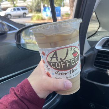 Ajs Coffee - Iced lavender latte - Juice Bars & Smoothies Near Me - Hayward, California